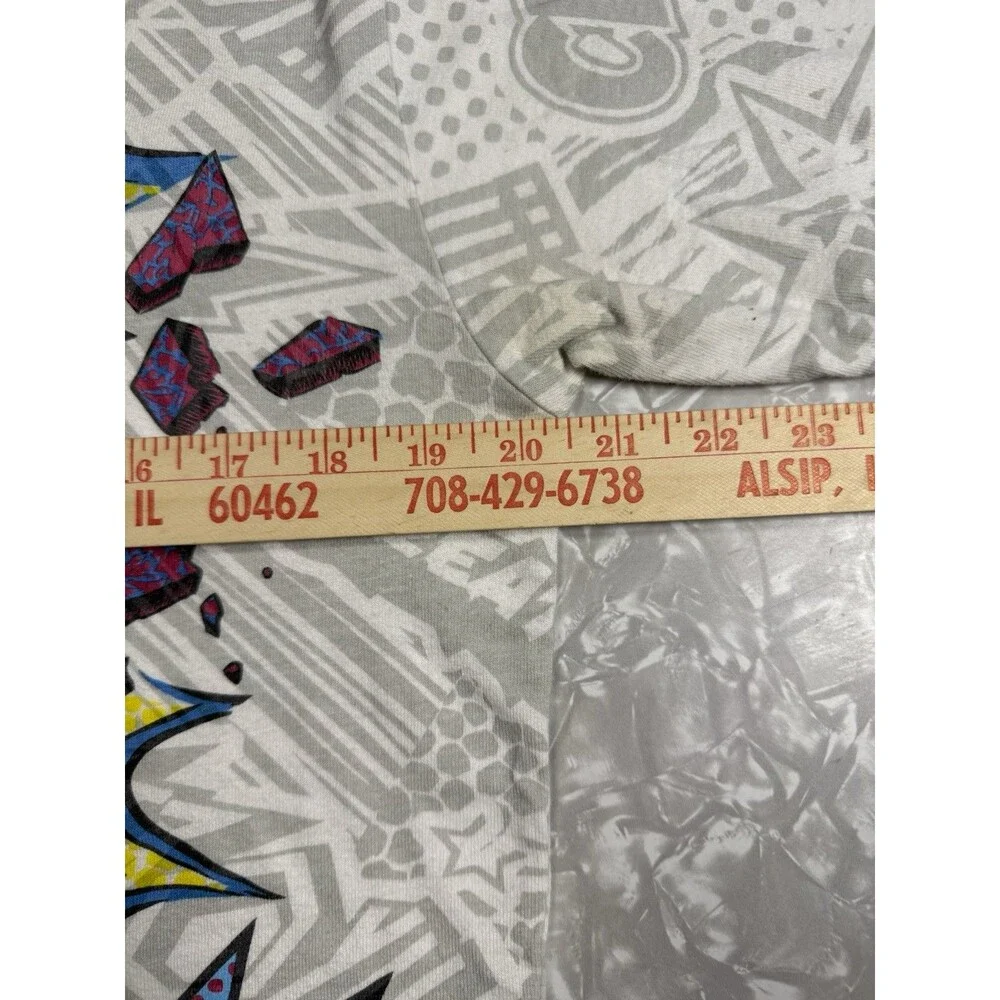 Vintage Cerbae All Over Comic Book Print T Shirt Men’s L